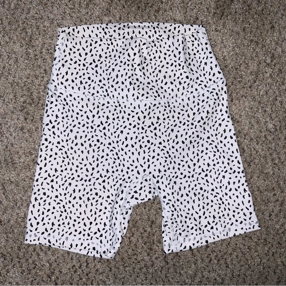High-Waist Polka Dot Bike Shorts